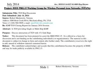 Project: IEEE P802.15 Working Group for Wireless Personal Area Networks (WPANs)