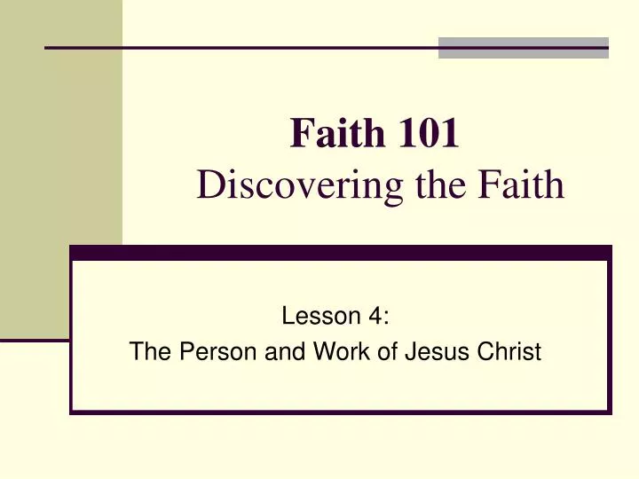 faith 101 discovering the faith