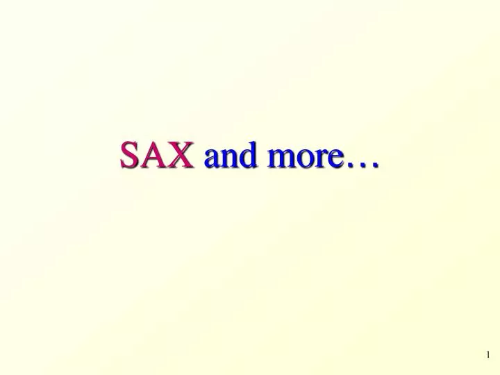 sax and more