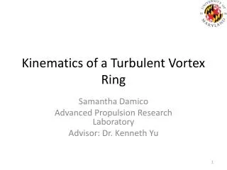 Kinematics of a Turbulent Vortex Ring