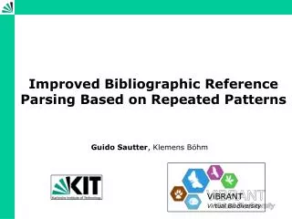 Improved Bibliographic Reference Parsing Based on Repeated Patterns