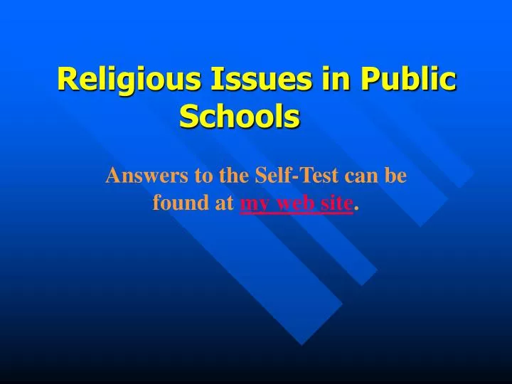 religious issues in public schools