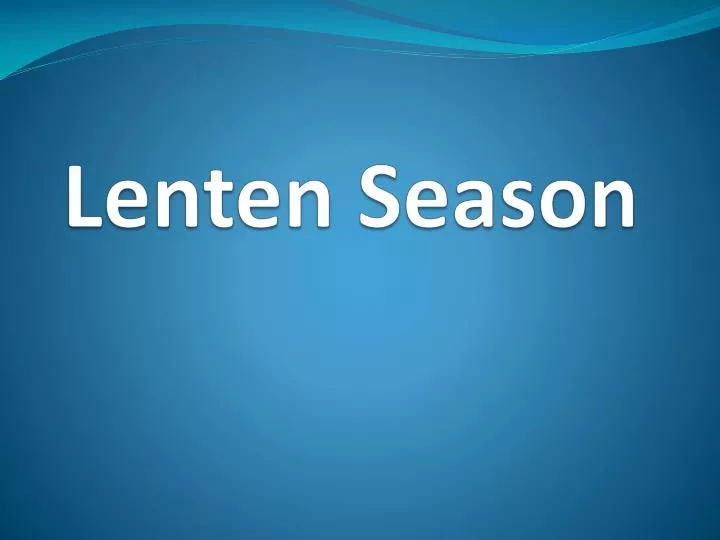 lenten season