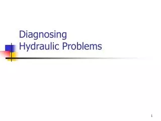 Diagnosing Hydraulic Problems