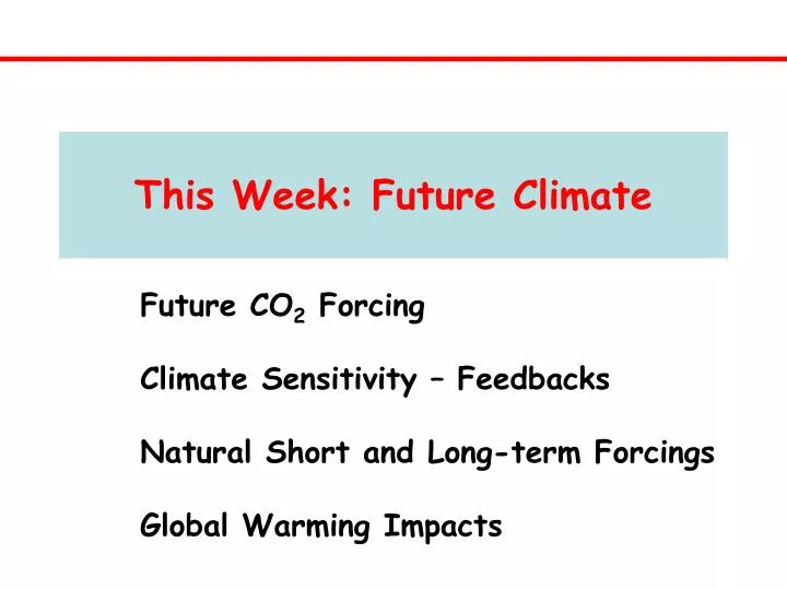 this week future climate