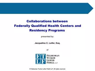 Collaborations between Federally Qualified Health Centers and Residency Programs