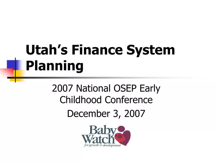 utah s finance system planning