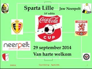 Sparta Lille Jsw Neerpelt 29 september 2014 Van harte welkom