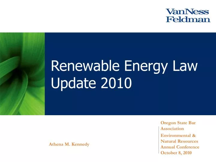 renewable energy law update 2010