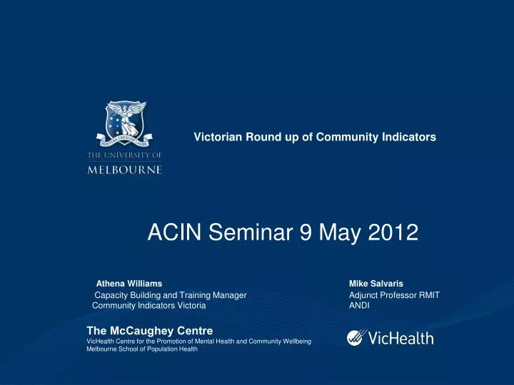 victorian round up of community indicators