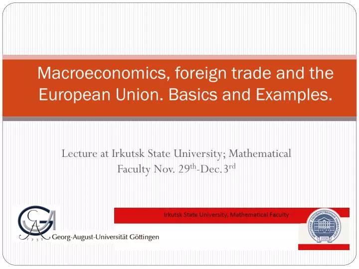 macroeconomics foreign trade and the european union basics and examples