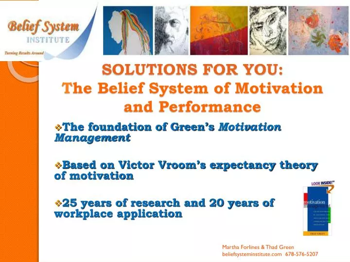 solutions for you t he belief system of motivation and performance