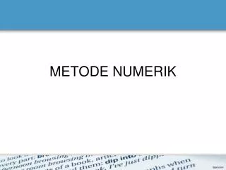 metode numerik