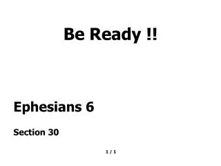 Be Ready !!