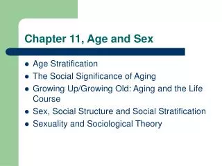 Chapter 11, Age and Sex
