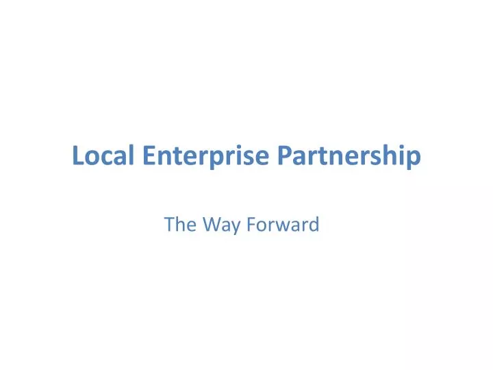local enterprise partnership