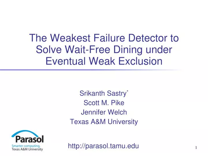 the weakest failure detector to solve wait free dining under eventual weak exclusion