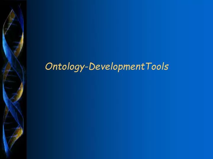 ontology developmenttools