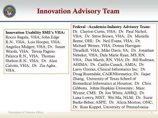 Innovation Advisory Team