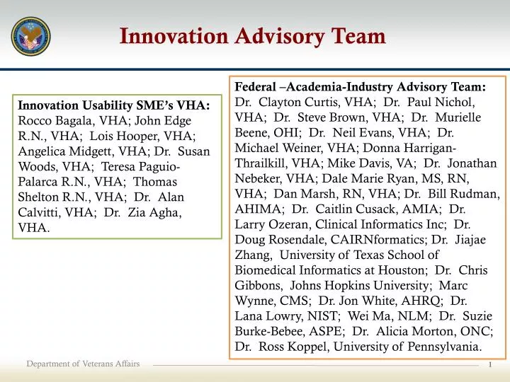 innovation advisory team