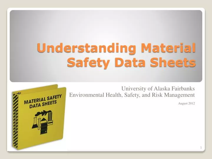 understanding material safety data sheets