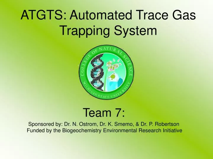 atgts automated trace gas trapping system