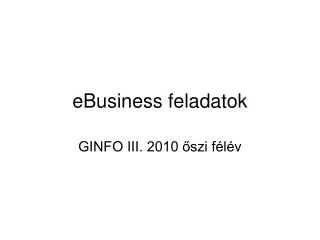 ebusiness feladatok