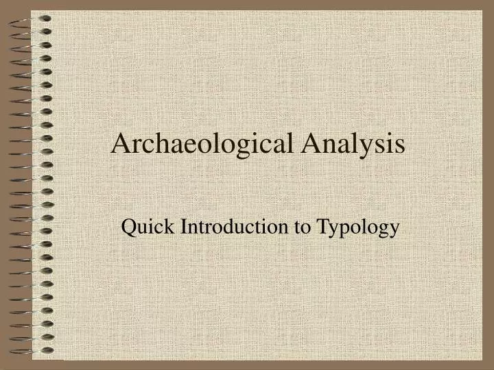 archaeological analysis