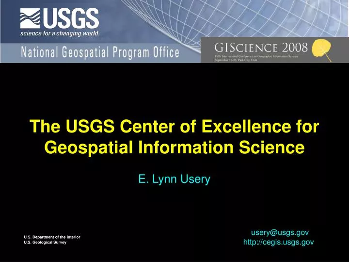 the usgs center of excellence for geospatial information science