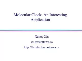 Molecular Clock: An Interesting Application