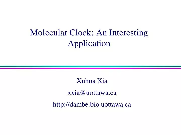 molecular clock an interesting application