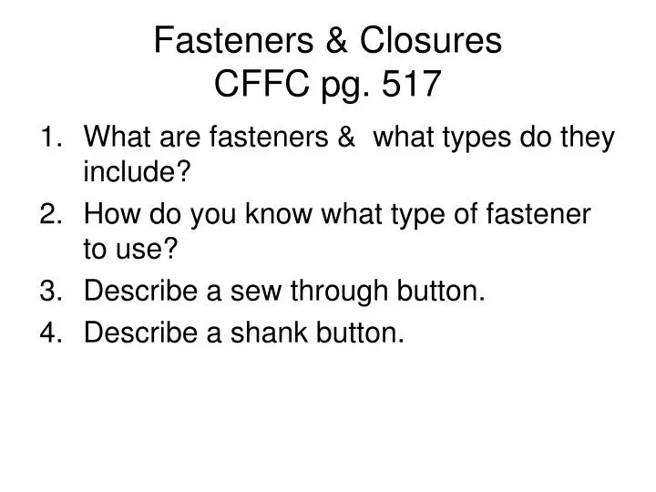 fasteners closures cffc pg 517
