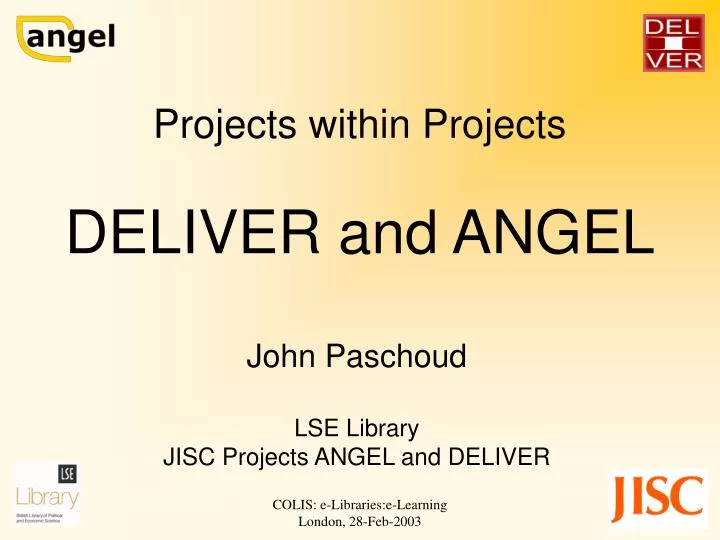 projects within projects deliver and angel