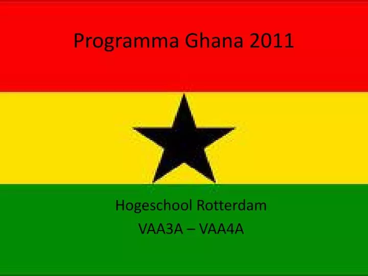 programma ghana 2011