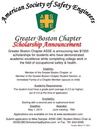 Scholarship Announcement