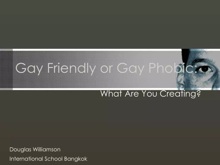 gay friendly or gay phobic