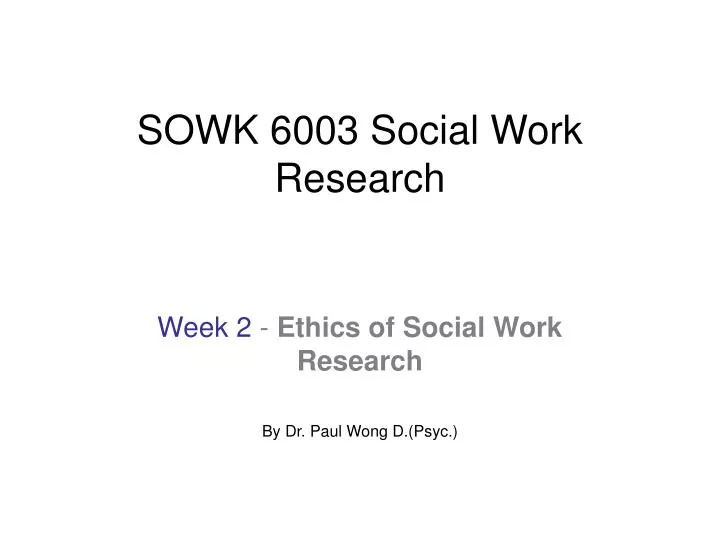 sowk 6003 social work research