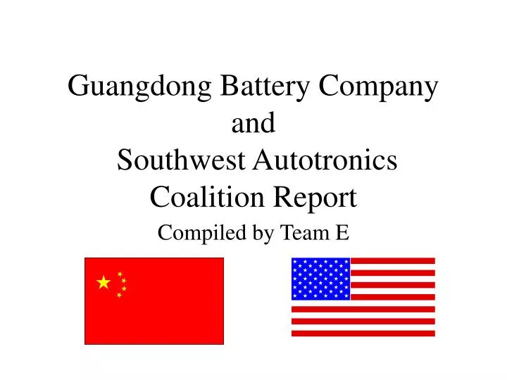 guangdong battery company and southwest autotronics coalition report