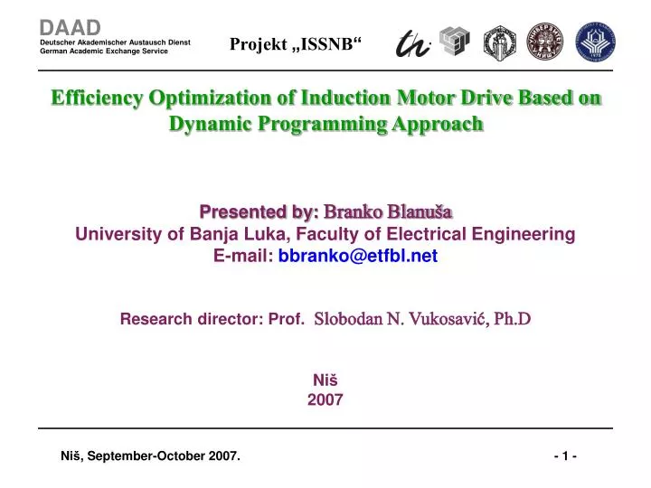 efficiency optimization of induction motor drive based on dynamic programming approach