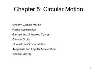 Chapter 5: Circular Motion