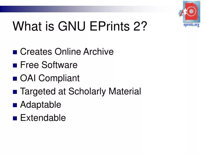 what is gnu eprints 2