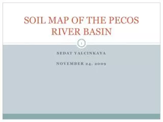 SOIL MAP OF THE PECOS RIVER BASIN