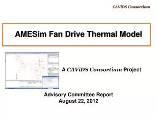 AMESim Fan Drive Thermal Model