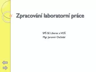 zpracov n laboratorn pr ce