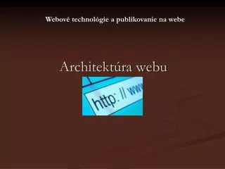 architekt ra webu