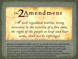 Is the 2 nd Amendment Still Relevant?