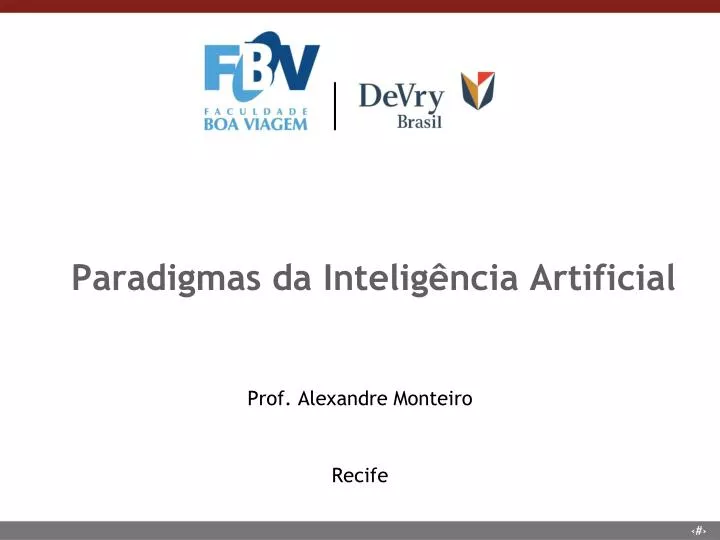 paradigmas da intelig ncia artificial