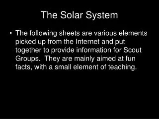 The Solar System