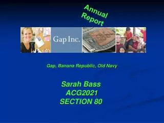 Gap, Banana Republic, Old Navy Sarah Bass ACG2021 SECTION 80