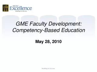 GME Faculty Development: Competency-Based Education